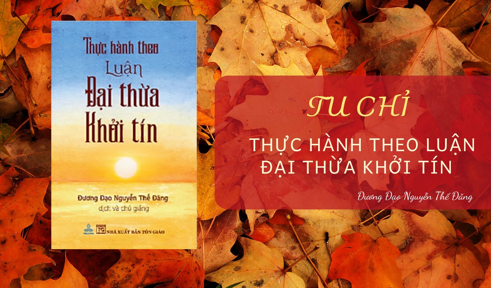 TU CHỈ - ĐƯƠNG ĐẠO NGUYỄN THẾ ĐĂNG - THỰC HÀNH THEO LUẬN ĐẠI THỪA KHỞI TÍN